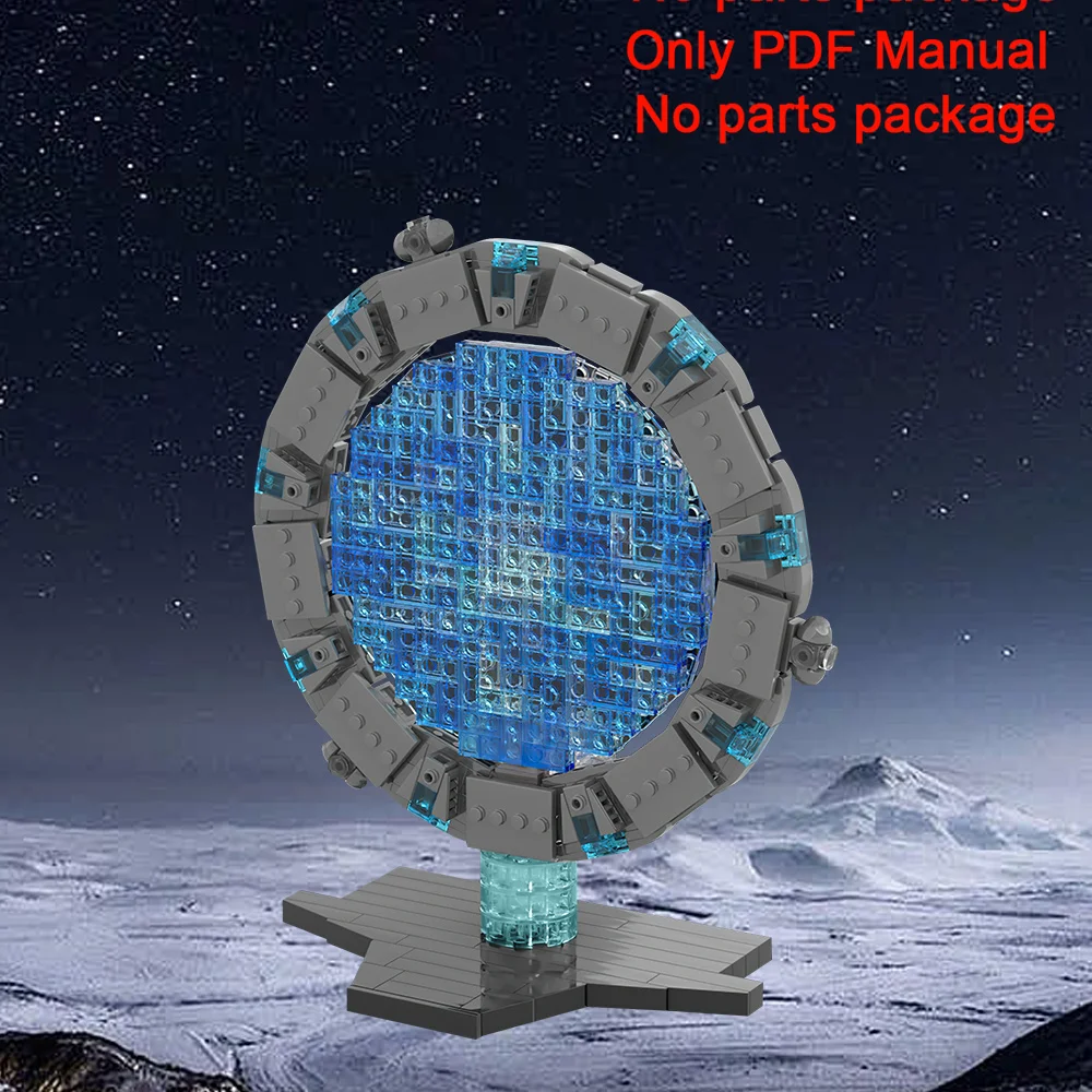 MOC Stargate Atlantis Spacegate Building Blocks PDF Manual Stargate Atlantis Spacegate Parts List (Only PDF Manual,No parts）