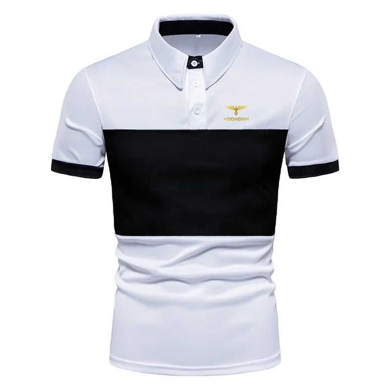 2025 New Men's Fashion Summer Stripe Printing Comfortable and Breathable Polo Shirt Outdoor Leisure Sportswear image 5