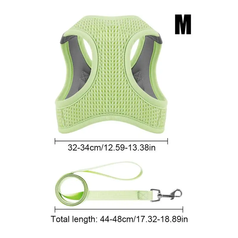 Pet Vest Harness Escape Proof Walking Travel Pet Safe Harness Reflective Breathable Mesh Jacket Lightweight Kitten Outdoor