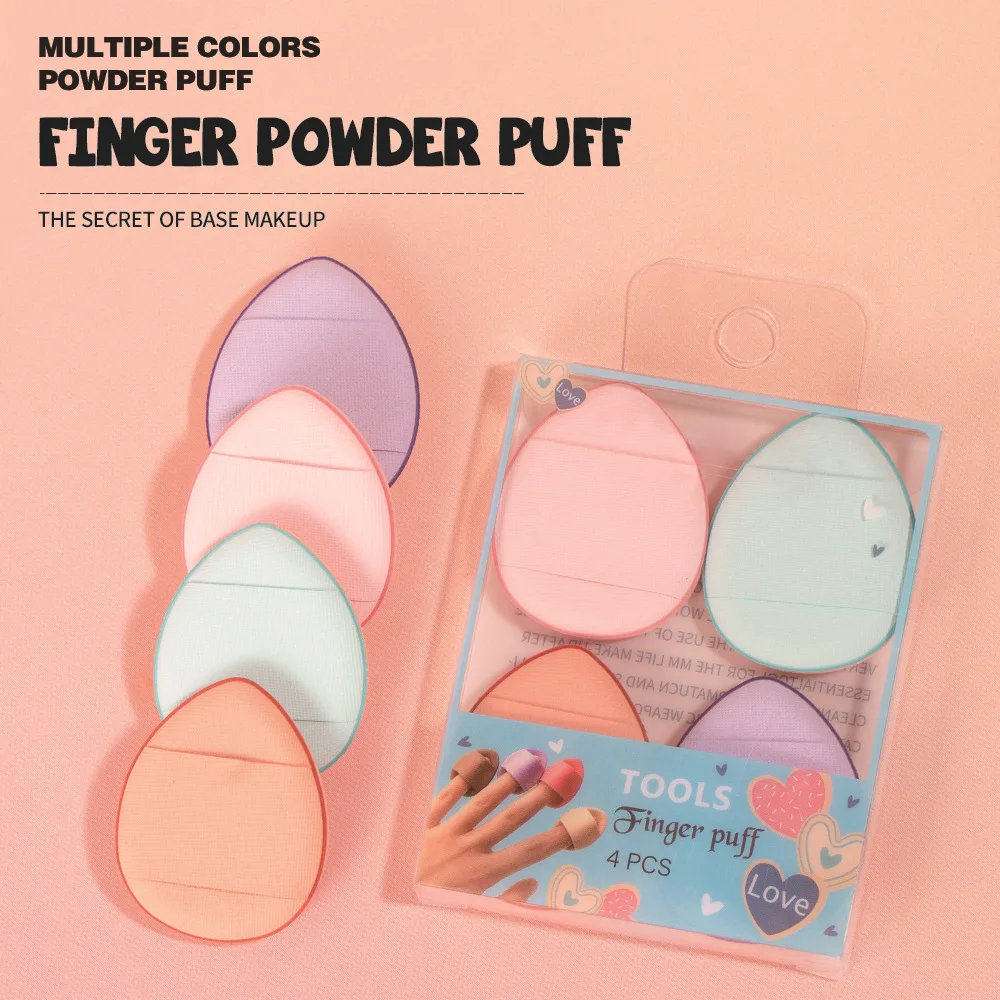 Julystar Portable Air Cushion Mini Thumb Puff Dry and Wet Face Makeup Water Drop Concealer Puff Wholesale Makeup Sponges