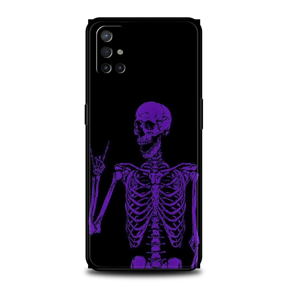 Red Love Skeleton Diagram Luxury Phone Case For Oneplus Nord N100 N200 N10 10 7 8 9 7T 8T 9R 9RT CE 2 Z Pro 5G Silicone Cover