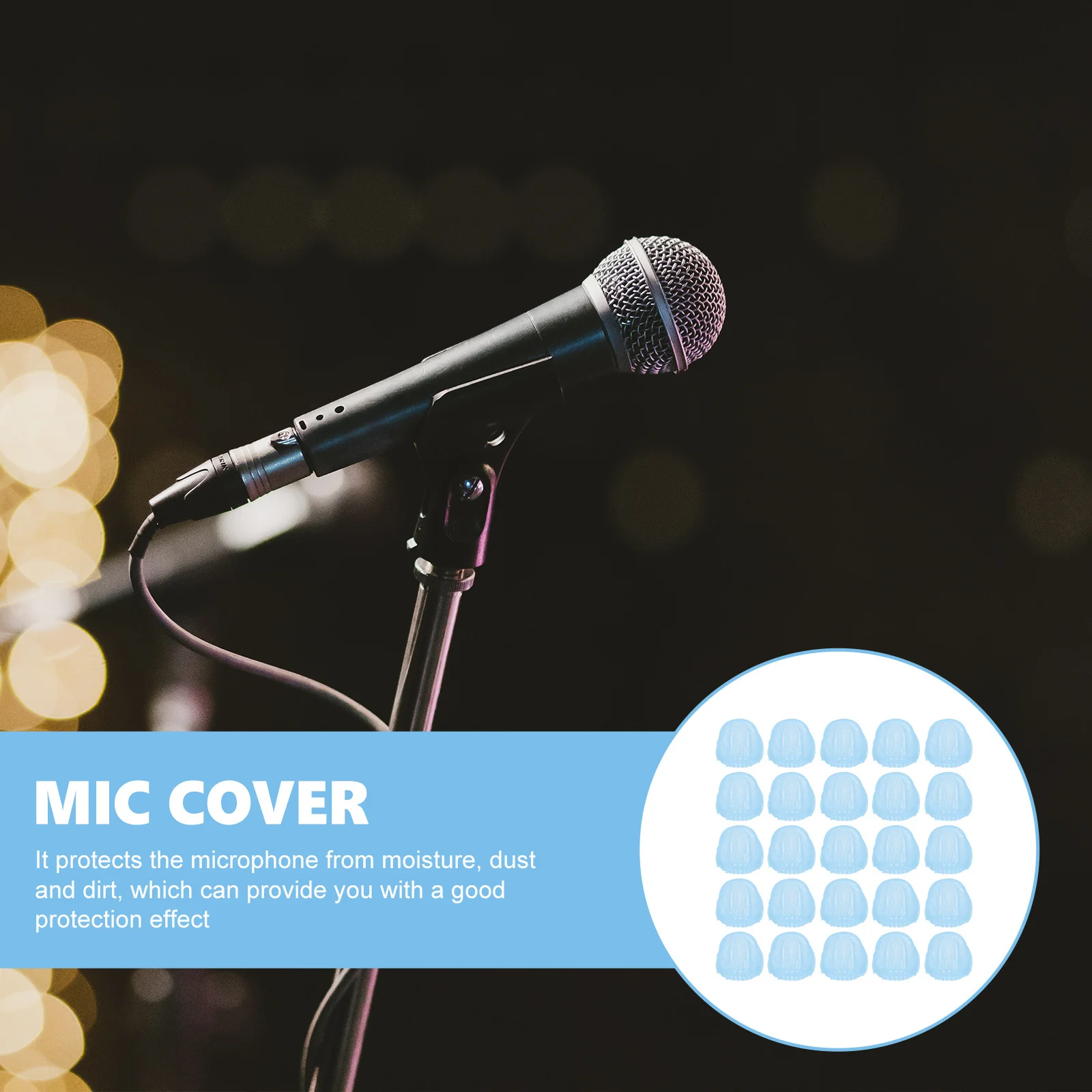 200 قطعة ميكروفون للاستعمال مرة واحدة يغطي غير المنسوجة هيئة التصنيع العسكري حامي كم مكافحة سبلاش غطاء ميكروفون ل Ktv الغناء الملحقات #3