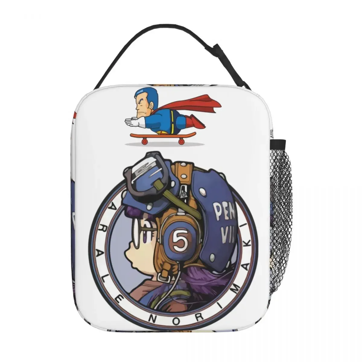 Suppaman Sourman Thermal Insulated Lunch Bag School Dr. Slump Portable Lunch Container Cooler Thermal Lunch Box