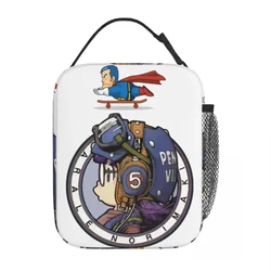 Suppaman Sourman Thermal Insulated Lunch Bag School Dr. Slump Portable Lunch Container Cooler Thermal Lunch Box