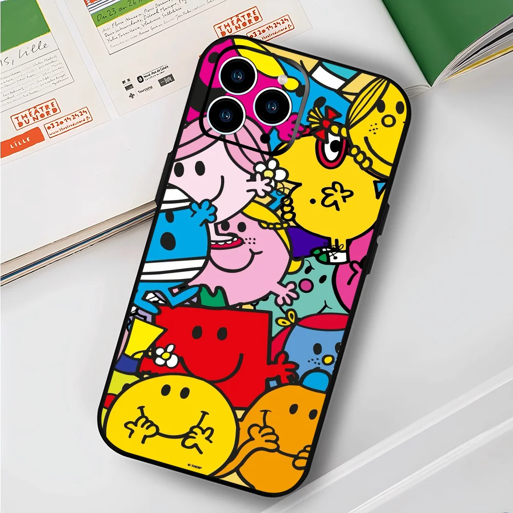 Mr. M-Men Cute L-Little Miss Phone Case Silicone Soft For IPhone 16 15 14 13 12 11 X XR Plus Pro Max Plus