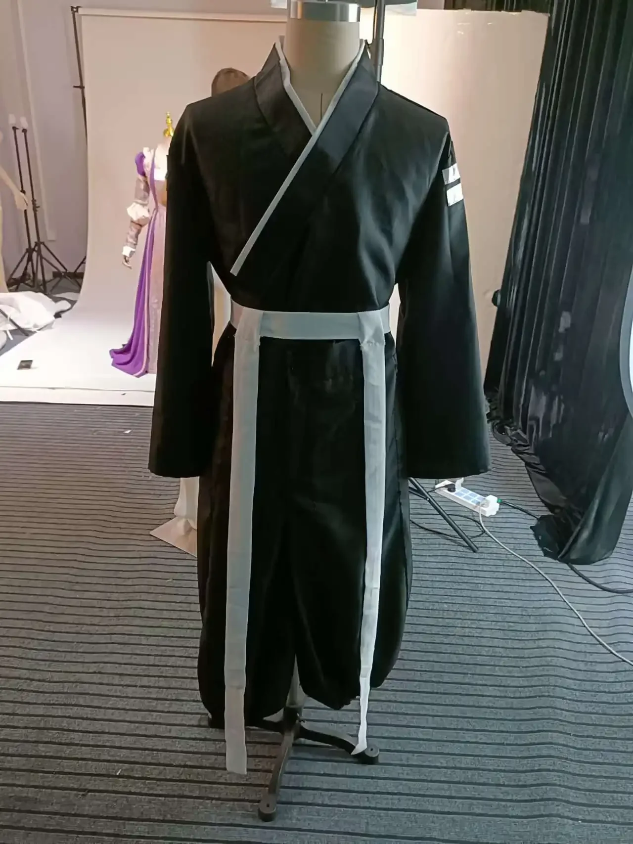 Disfraz de Cosplay de película Visions Ronin, conjunto de Kimono negro, traje de batalla, uniforme para adultos, trajes de fiesta de Carnaval de Halloween, hecho a medida