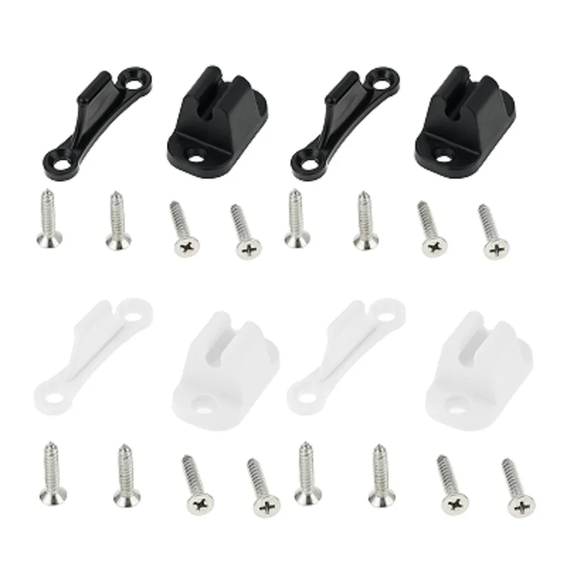 2 Sets Camper Door Retainer Catch Caravan Motorhomes Boat RV Stopper Clip Clip Latch RV Motorhome Replacement Parts with Screws