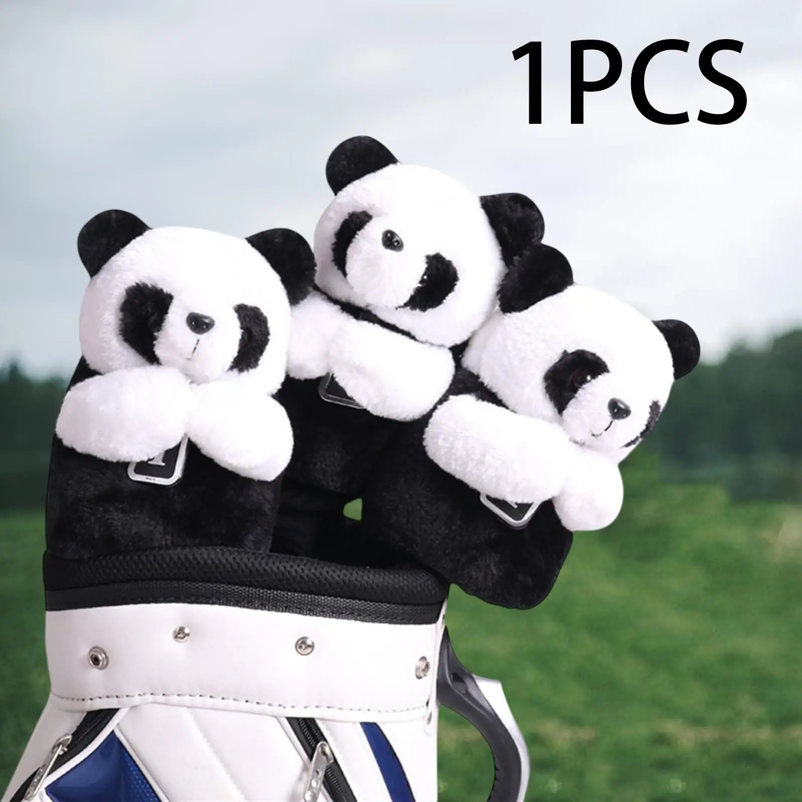 Soft Plush Panda Golf Wood Driver Headcover Sleeve Funny Anti Scratch Golf Club Head Cover for Men Women Golf Accessories