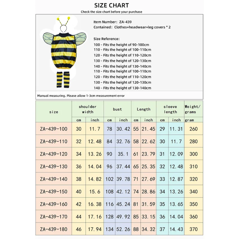 Little Dee Shaped Costume Cute Bee With Antennae Headband Long Socks Set Halloween Role-playing Performance Costume - view 5