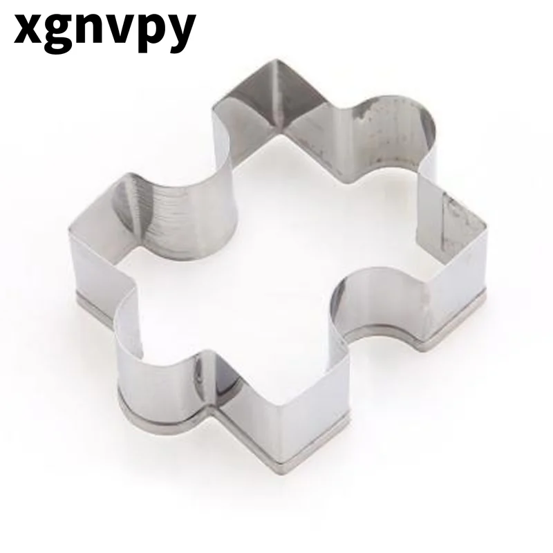 Xgnvpy Stainless Steel Cookie Mold Puzzle Shape Cute Children's Fun Cookie Mold Kitchen Good Helper Stainless Dough Dry Cutting