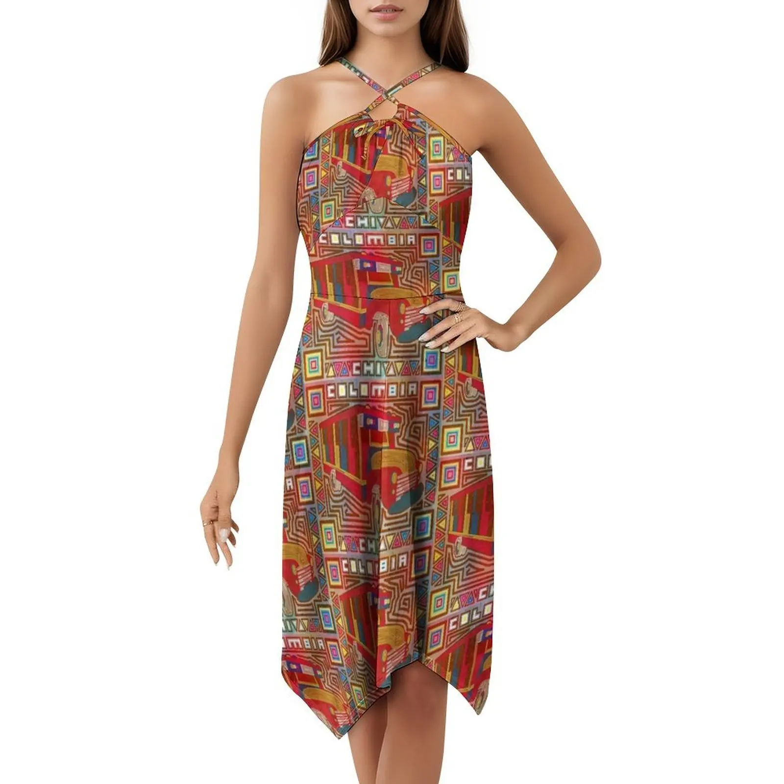 فستان الهيب هوب النسائي الكولومبي Chiva ملابس الشارع الشهير جرافيك طباعة ملابس النادي كولومبيا فستان الماعز Chivacolombian رائع للفتيات #5
