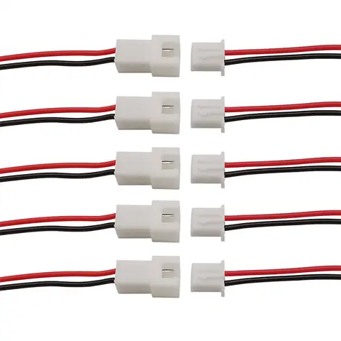 2/5/10/20Pairs JST XH2.54 2.54mm Pitch 2Pin Male Female Plug Jack Connector With Wire Cable 200mm