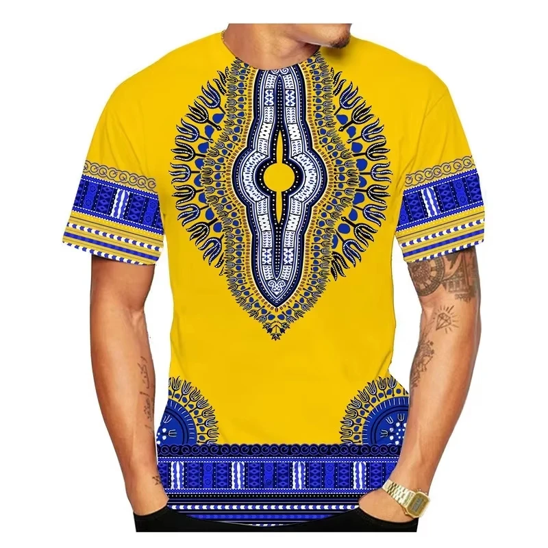 Muslim Tshirt Y2K New Summer Men's T-shirt Ethnic Style 3d Printed Kid Short Sleeve Leisure Holiday Top Women Tshirt Clothing