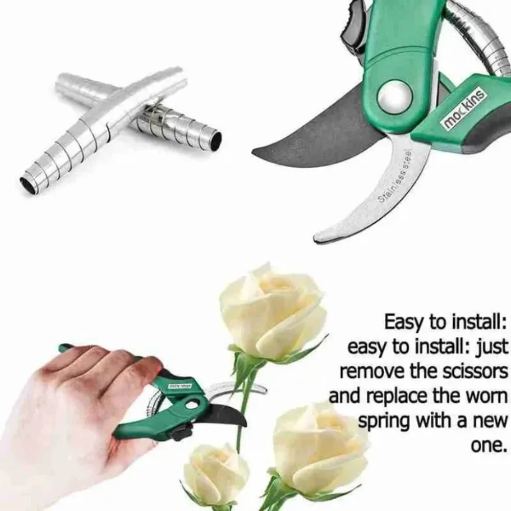Stainless Steel Garden Pruning Shears Heavy Duty Pruner Scissors with Spring for Grafting Trimming Cutting Garden Tool