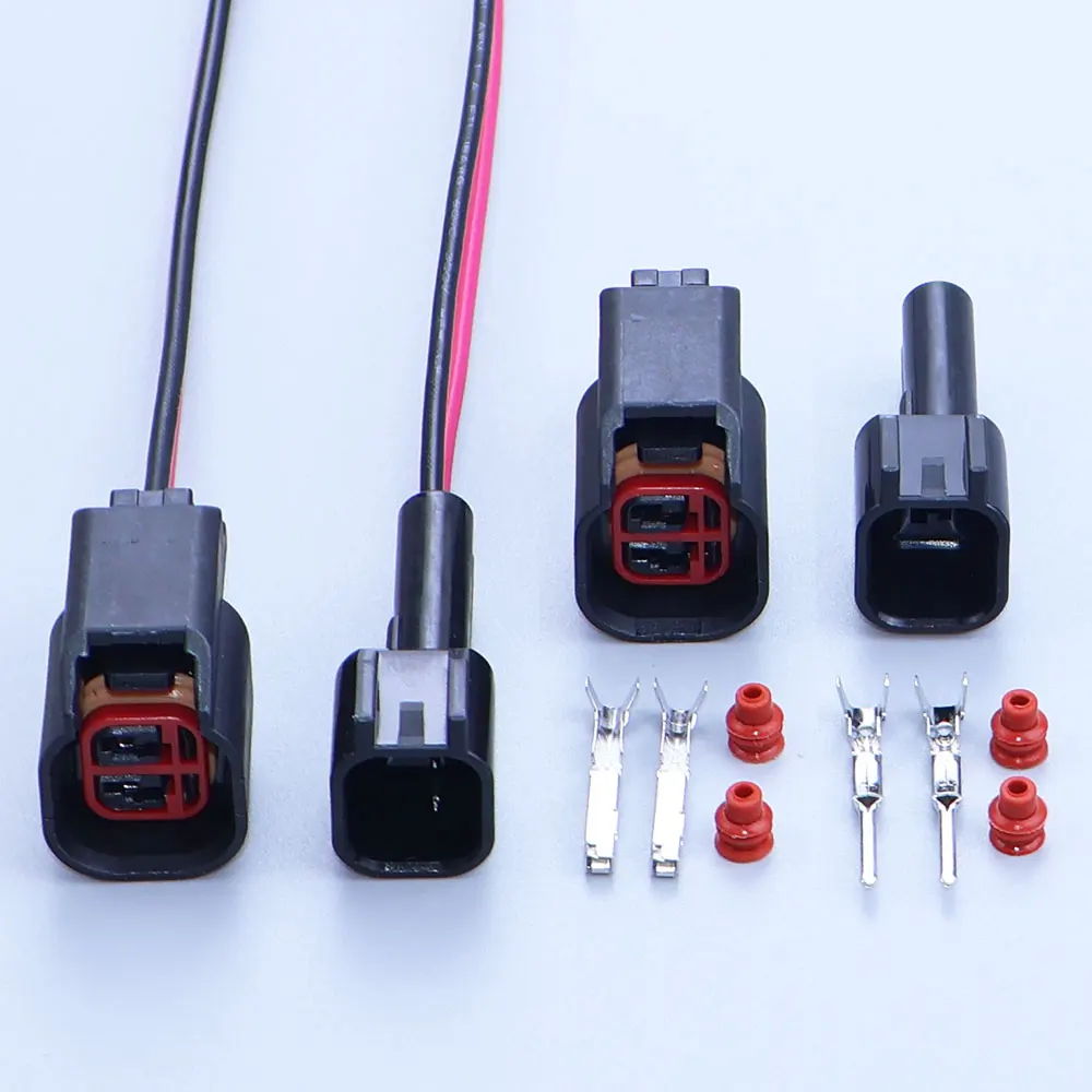 DJ7023C-1.5-11/21 2Pin Car ABS Sensor Plug  EV1 To EV6 Air Conditioning Fuel Injector Connector Methanol Retrofit Plug For Ford