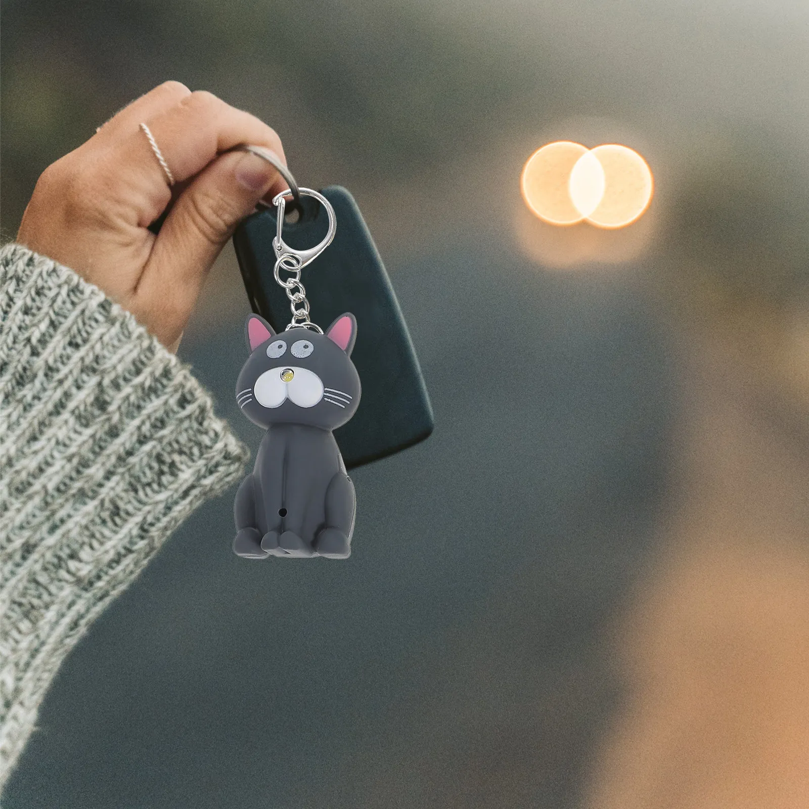

6pcs Glow Keychain Luminous Cartoon LED Flashlight Keychains for Kids Small Light Up Keyring Hanging Decor Party Supplies
