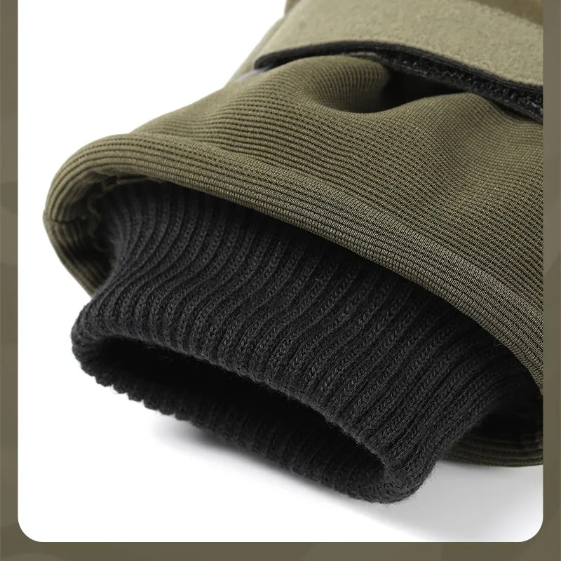 Tactical Gloves Ski Men Winter Velvet Thickened Warm Touch Screen Anti-Slip Full Finger Motorcycle Outdoor Snowboard Accessories