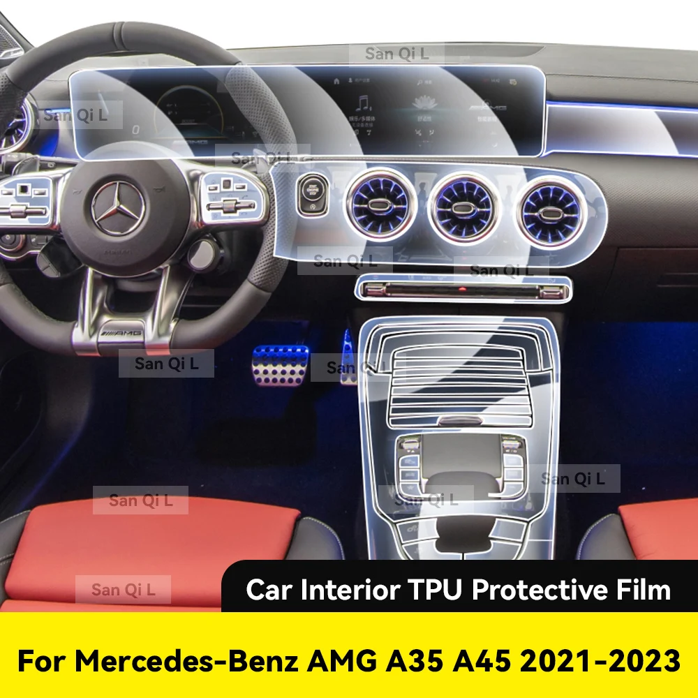 

Интерьер ТПУ для Mercedes Benz AMG A35 A45 2021-2023, защитная пленка, защита от царапин, навигационный экран, автомобильная пленка