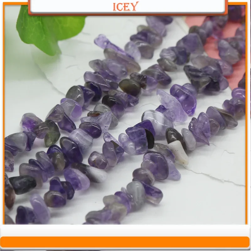 10pcs Amethyst Broken Stone Beads with Holes Wholesale DIY Jewelry Accessories Amethyst Broken Stone Beads Irregular and Shaped