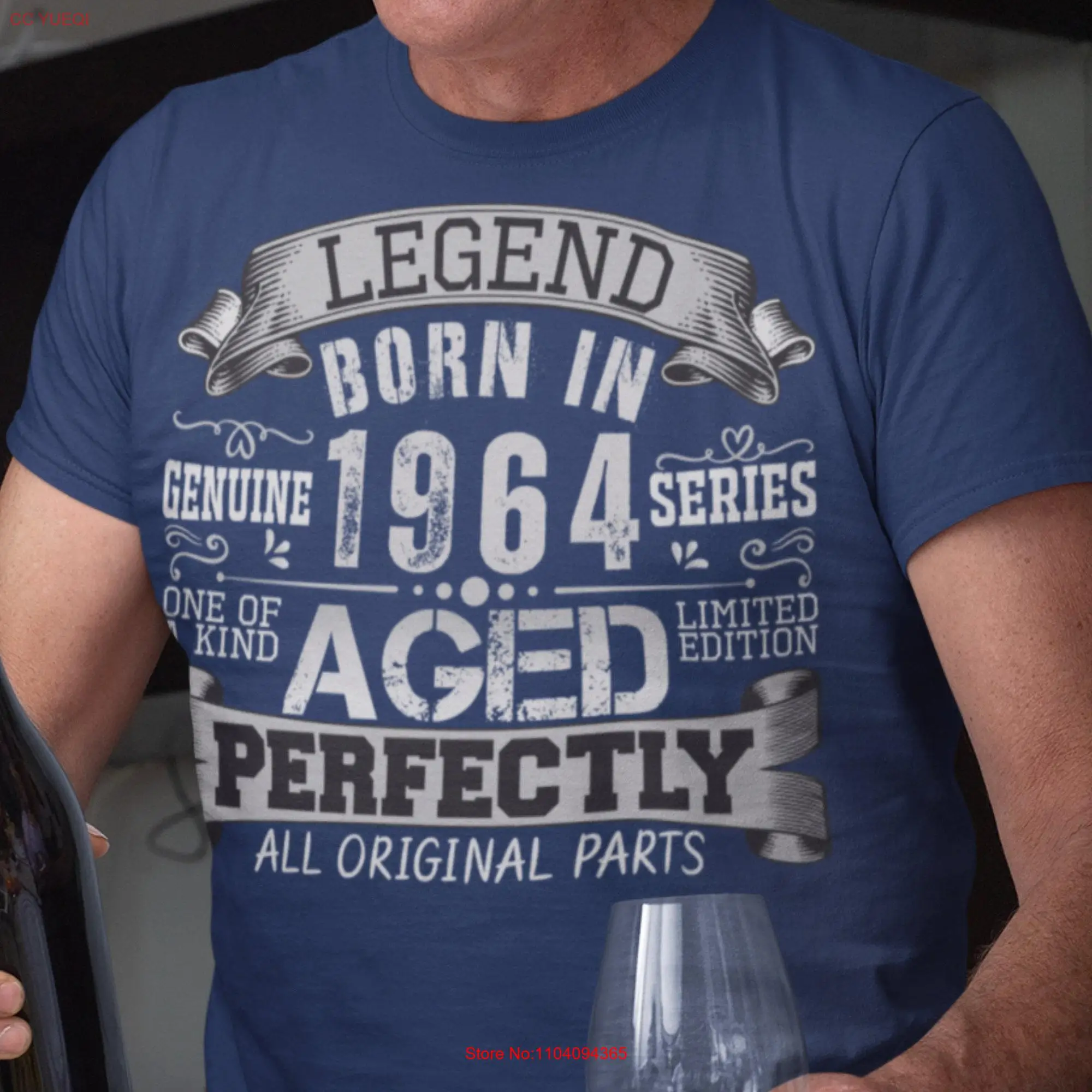 60th s Milestone Birthday Decoration T Shirt for Men 1964 long or short sleeves