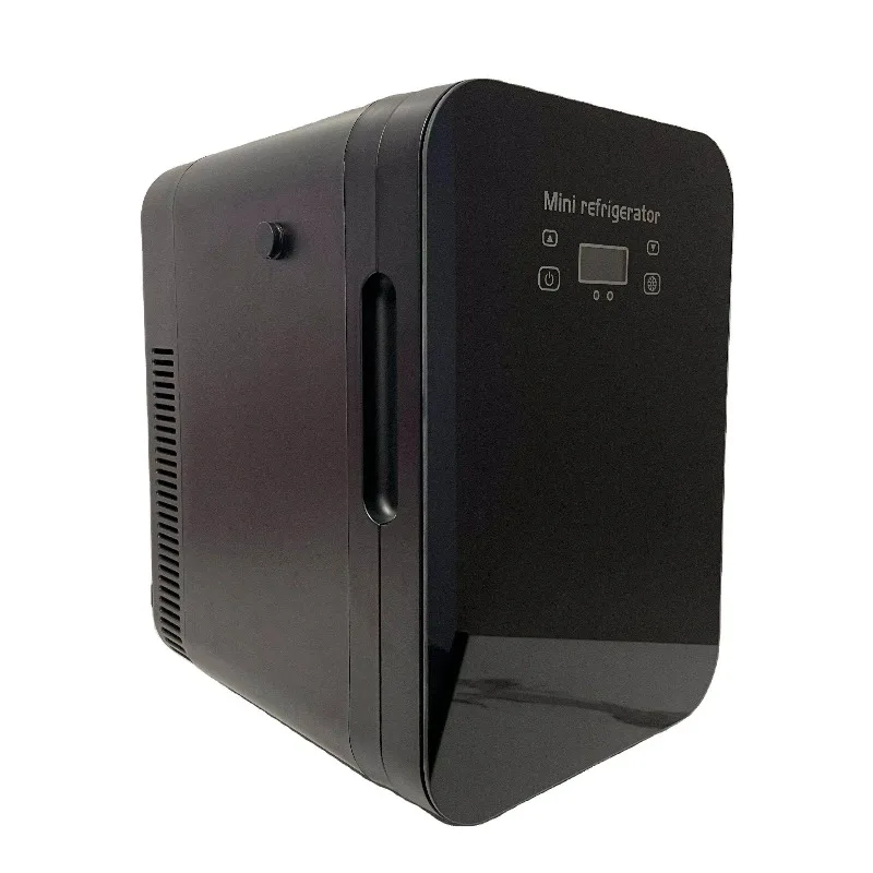 Portable 10-liter mini refrigerator, electric stainless steel custom LCD temperature control thermoelectric coffee milk cooler