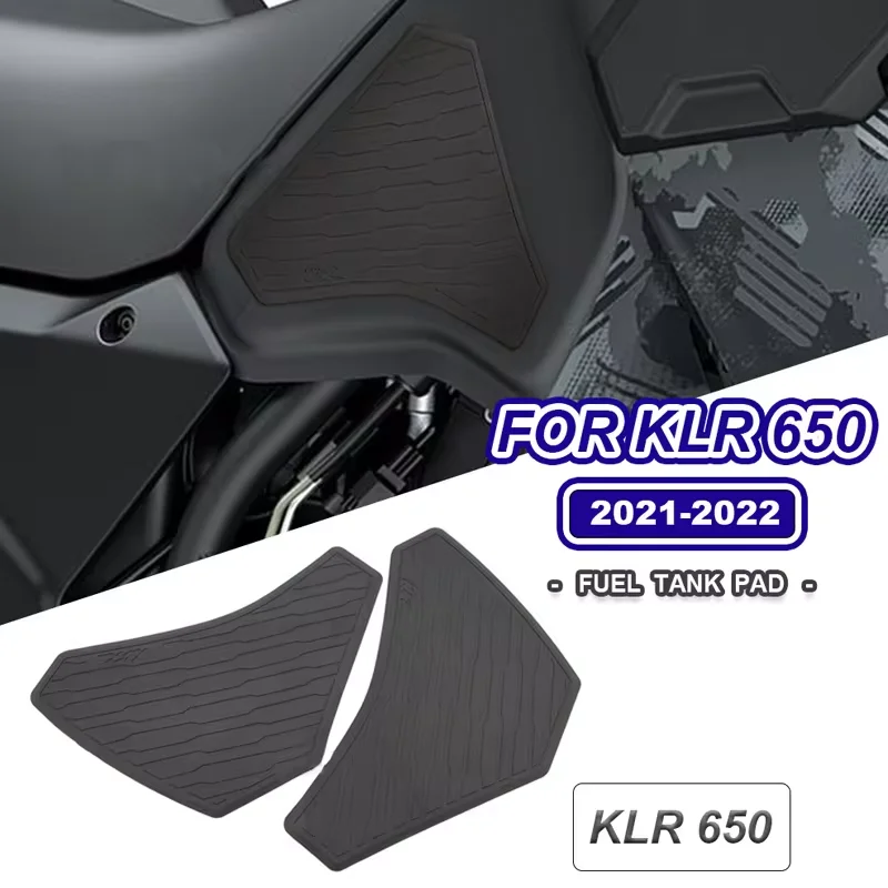 2022 KLR 650 Tank Pads For Kawasaki KLR 650 KLR650 Anti-slip Scratch-resistant Rubber Knee Grip Sticker Decal Fuel Tank Protect