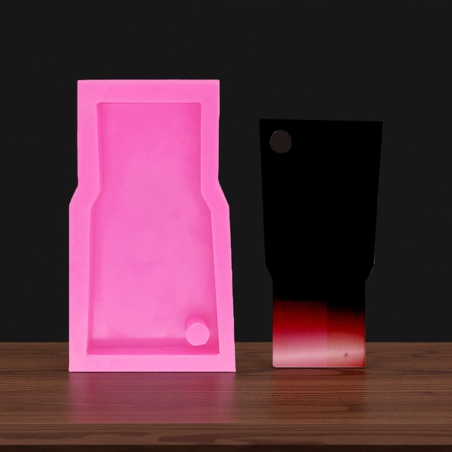 Roller Coffee Cup Jar Silicone Keychain Mold for Epoxy Resin Jewelry Casting DIY Chocolate Gummy Craft Supplies