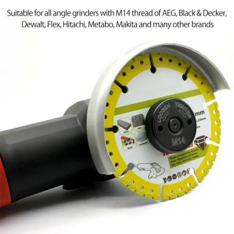 Schwarze Schnellverschluss-Flanschmutter M14 für Winkelschleifer, Spannplatte, Ersatz-Klemmwerkzeug für Elektrowerkzeuge – Detail 4