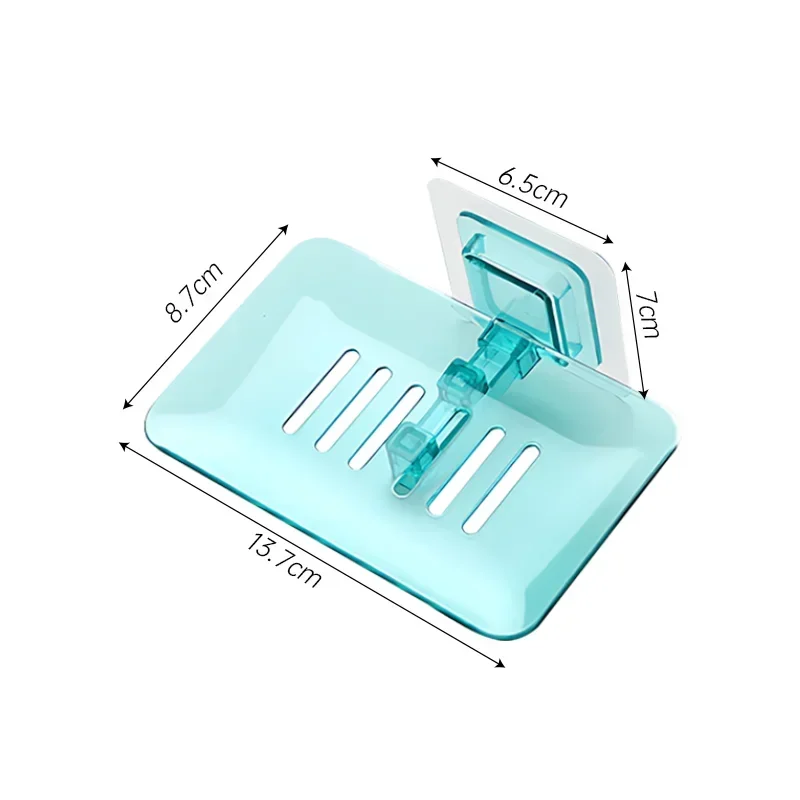 1pcs Creative Draining Soap Holder No Drilling Soap Box Suction Cup Wall-mounted Soap Holder Soaps Tray Bathroom Accessories