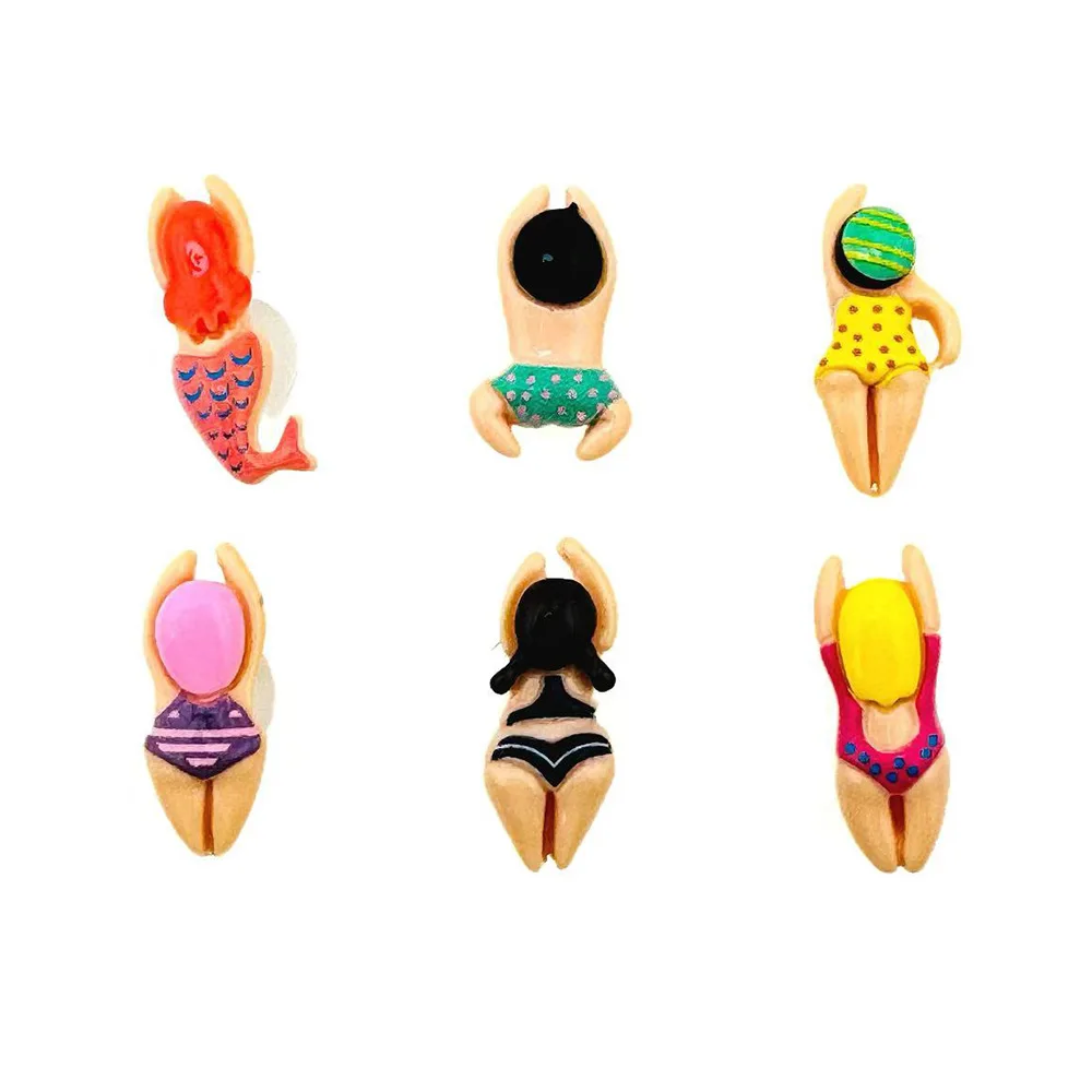 6/12PCS Shoe Charms Set Cartoon Swimming Figurine Resin Shoe Decorations Buckle for Sandals Clogs DIY Accessories Gifts