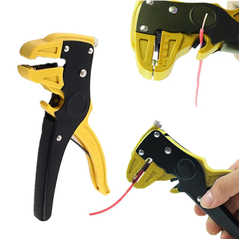 0.20-6mm Adjustable Wire Strippers Hand Tools Automatic Wire Strippers High Bite Long Handle Easy Grip Without Hurting Wires