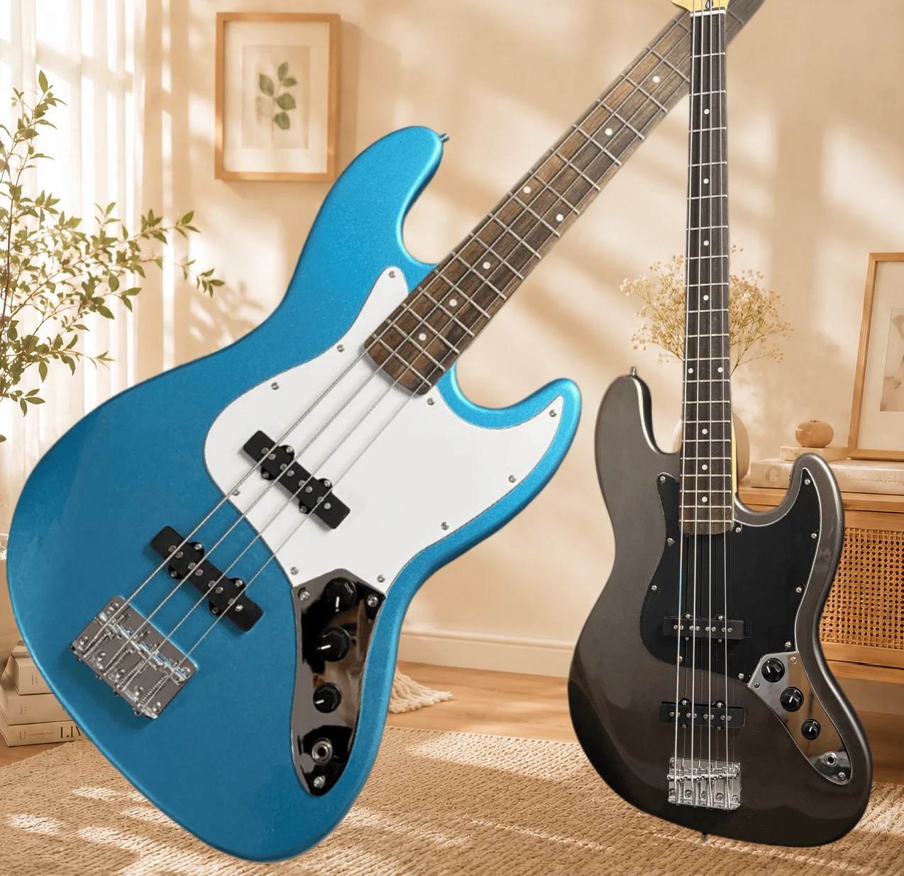 Shipped from USA, 4‑String Electric Bass Guitar, Single Pickup, Fixed Bridge, Collectible Musical Instrument, Exquisite Craft Instrument, Ideal Holiday Present, Free Shipping
