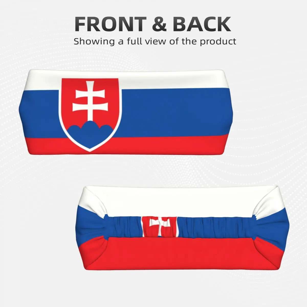 Custom Flag Of Slovakia Sweatband Men Women Moisture Wicking Slovak Republic Sports Headband for Yoga