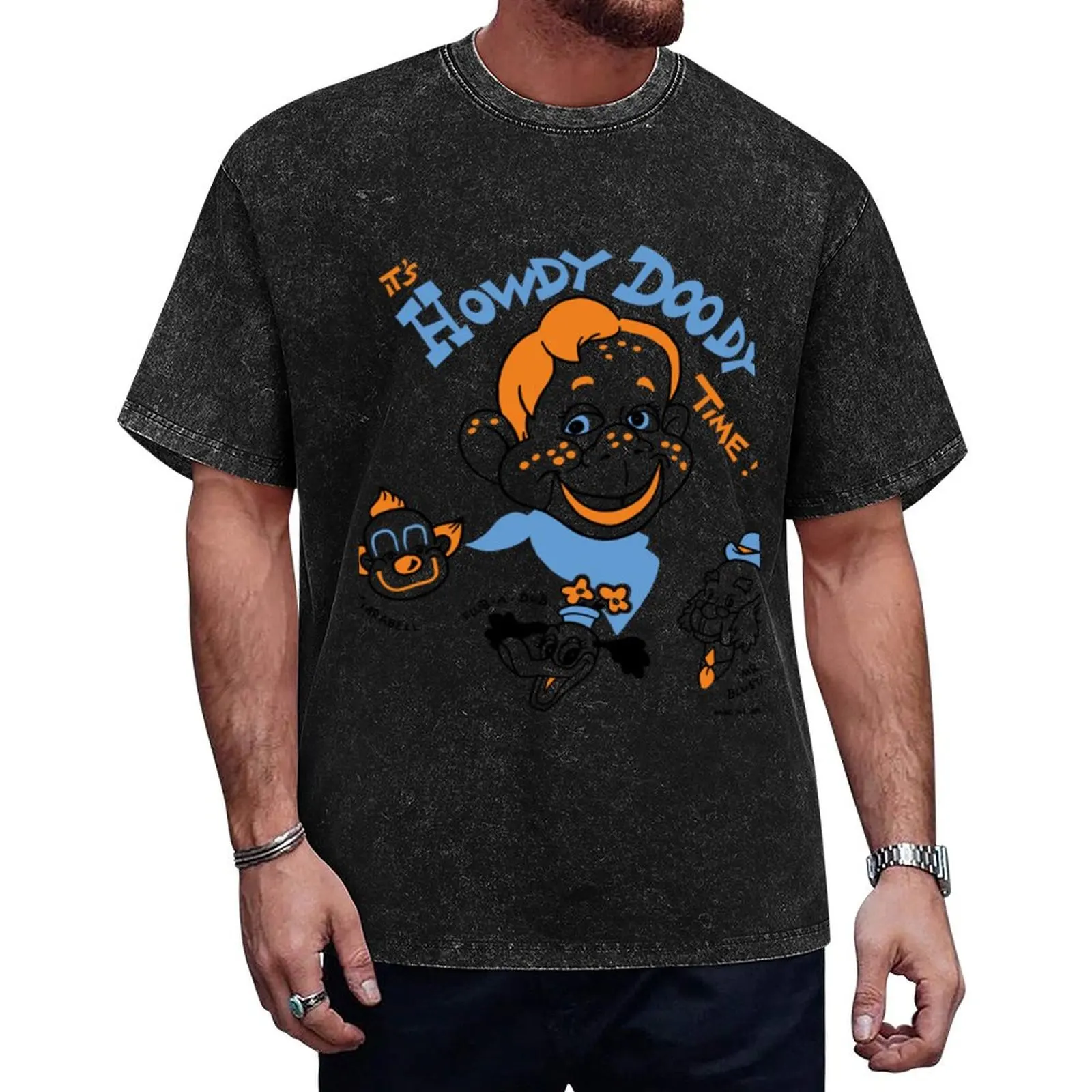 

Howdy Doody T-Shirt oversizeds shirts graphic tee sports fans heavy weight t shirts for men