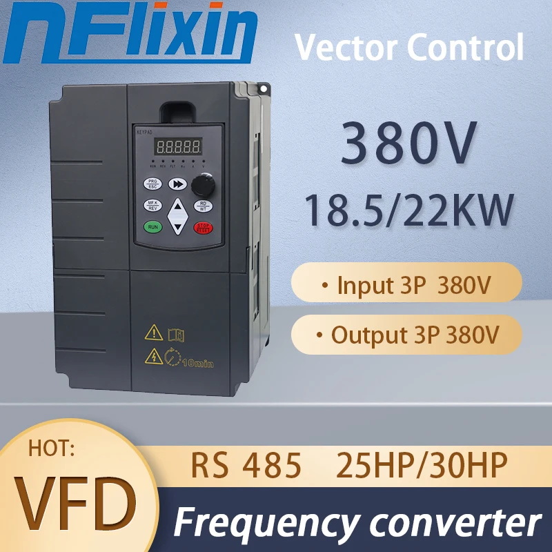 18.5/22KW Economical VFD  380V 3P to 3PVariable Frequency Drive Converter Inverter  AC Motor Speed Controller