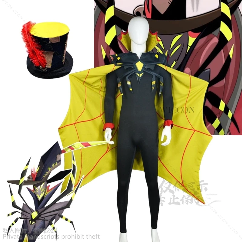 

Anime Zestial Cosplay Costume Demon Jumpsuit Cloak Robe Anime King Boss Uniform Suit Fancy Outfit Halloween Hazin Cos Horror Set