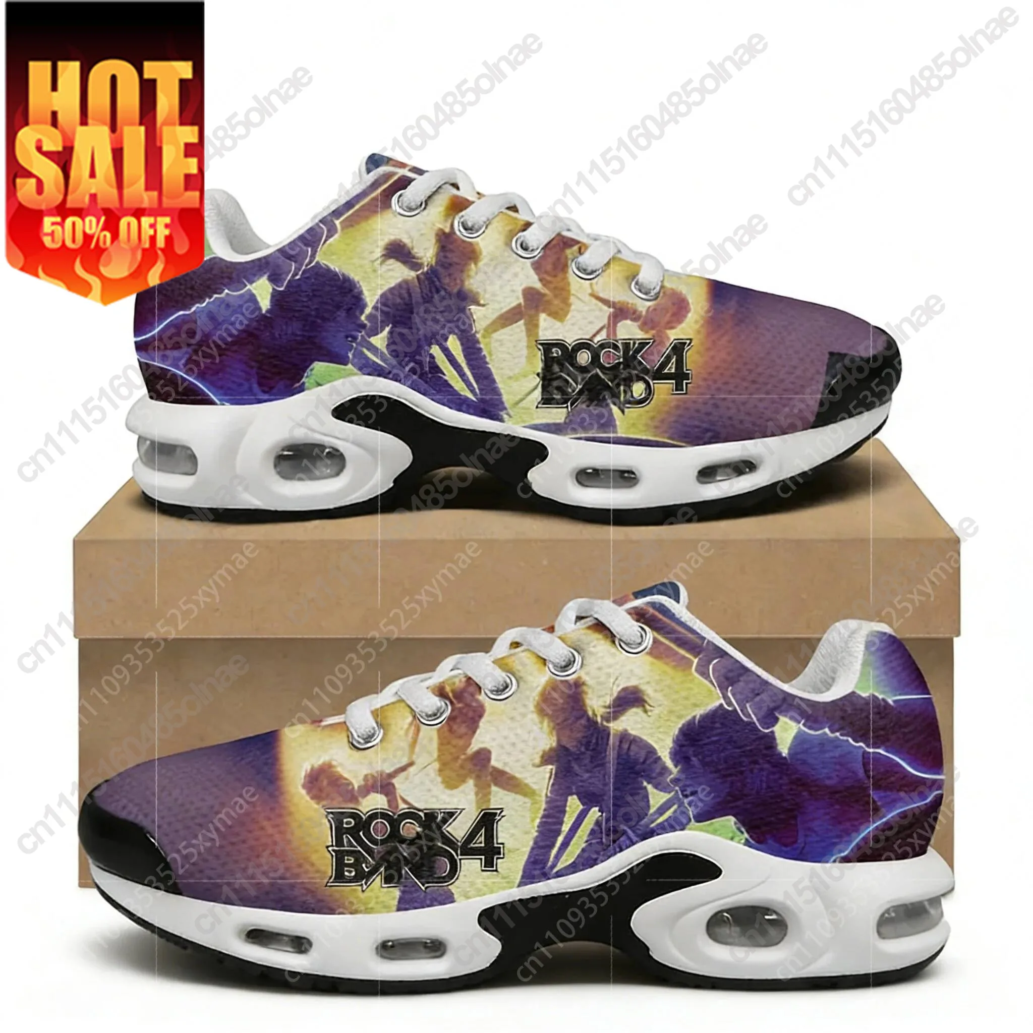 Rock Band 4 Air Cushion Sneakers Rhythm Games Men Women Teenager Lightweight Sports High Quality Custom Leisure Mesh Sneaker