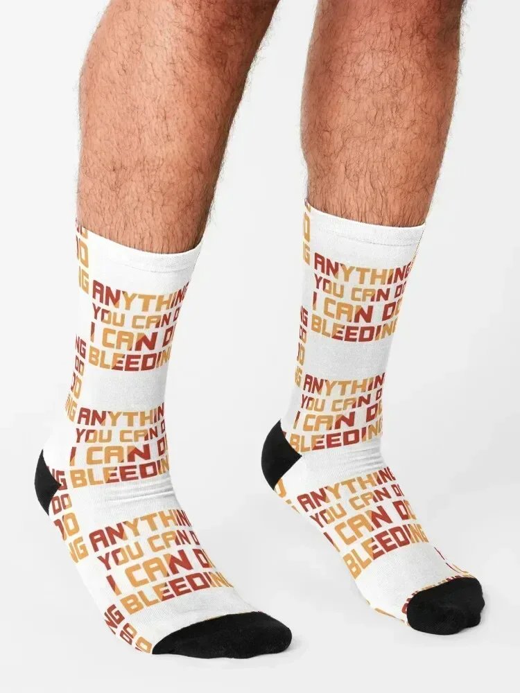 anything you can do i can do bleeding shirt, funny Motivation and Inspiration Socks moving stockings retro Socks For Men Women's