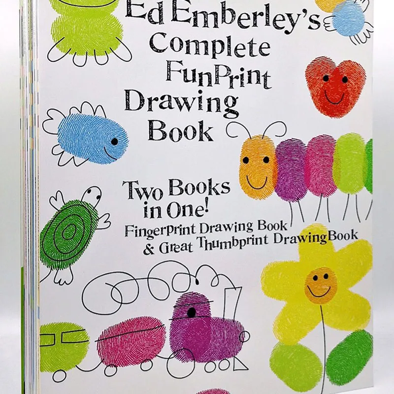 

Книга для рисования Ed Emberley's Complete Funprint, 10 томов, картина на палец, детские книги для просвещения