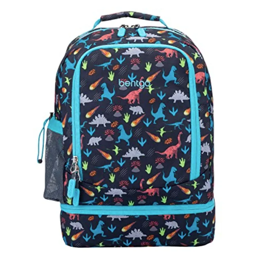 

2-in-1 Backpack and Insulated Lunch Bag - Durable 16" Backpack and Lunch Container in Unique Prints for School and Travel - Wat