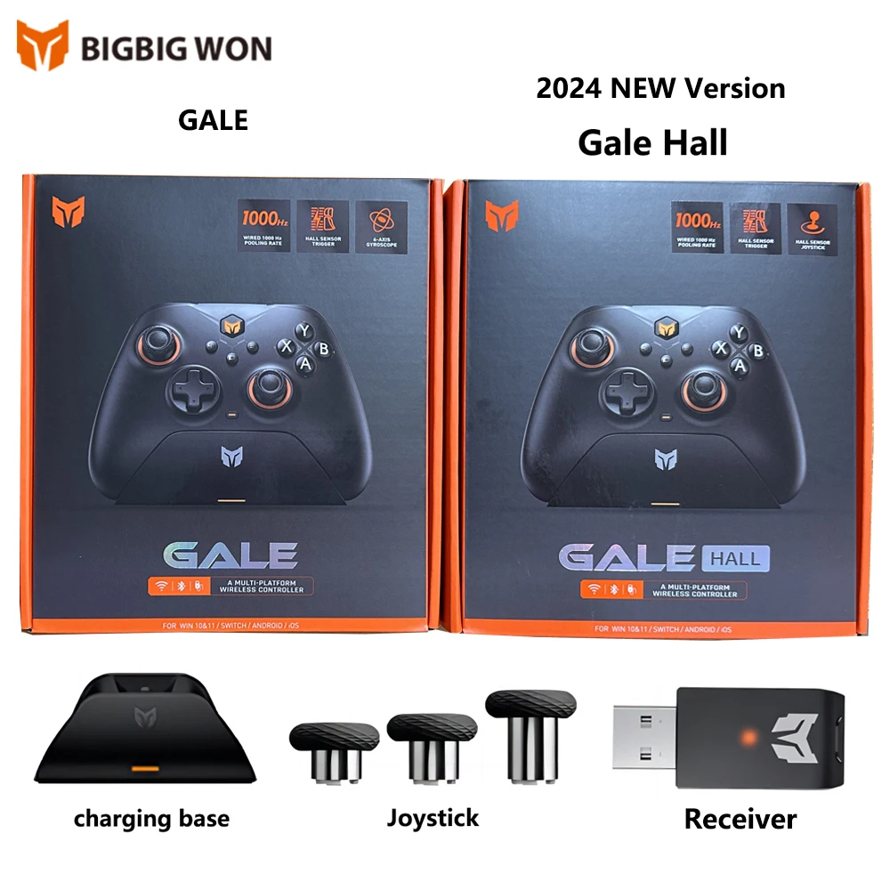 

2014 new BIGBIG Won Gale Hall versions Wireless Game Controller Trigger Bluetooth Gamepad with charger for Switch PC iOS Android