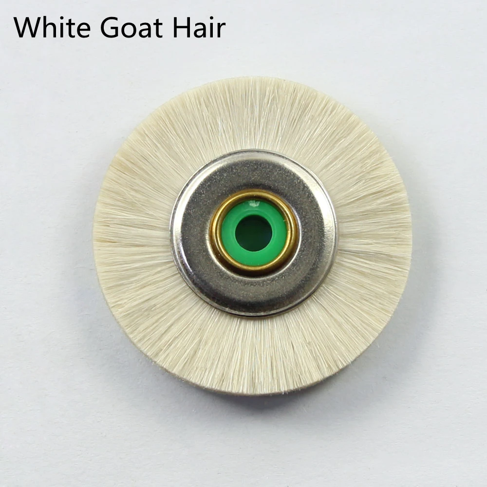 DTP-03G48 5pcs/pack Dental Polisher White Goat Hair Wheel Brush For Low Speed Dental Handpiece Grinding Dentistry Tool 48*9 MM