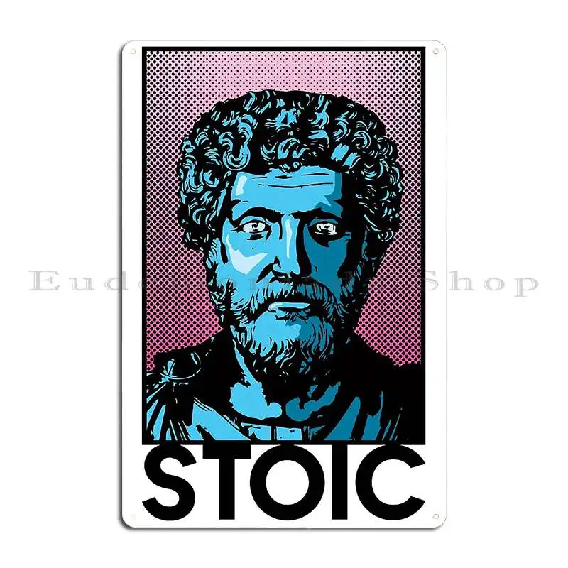 Stoic Marcus Aurelius Metal Plaque Poster Pub Plaques Club Cave Design Tin Sign Poster