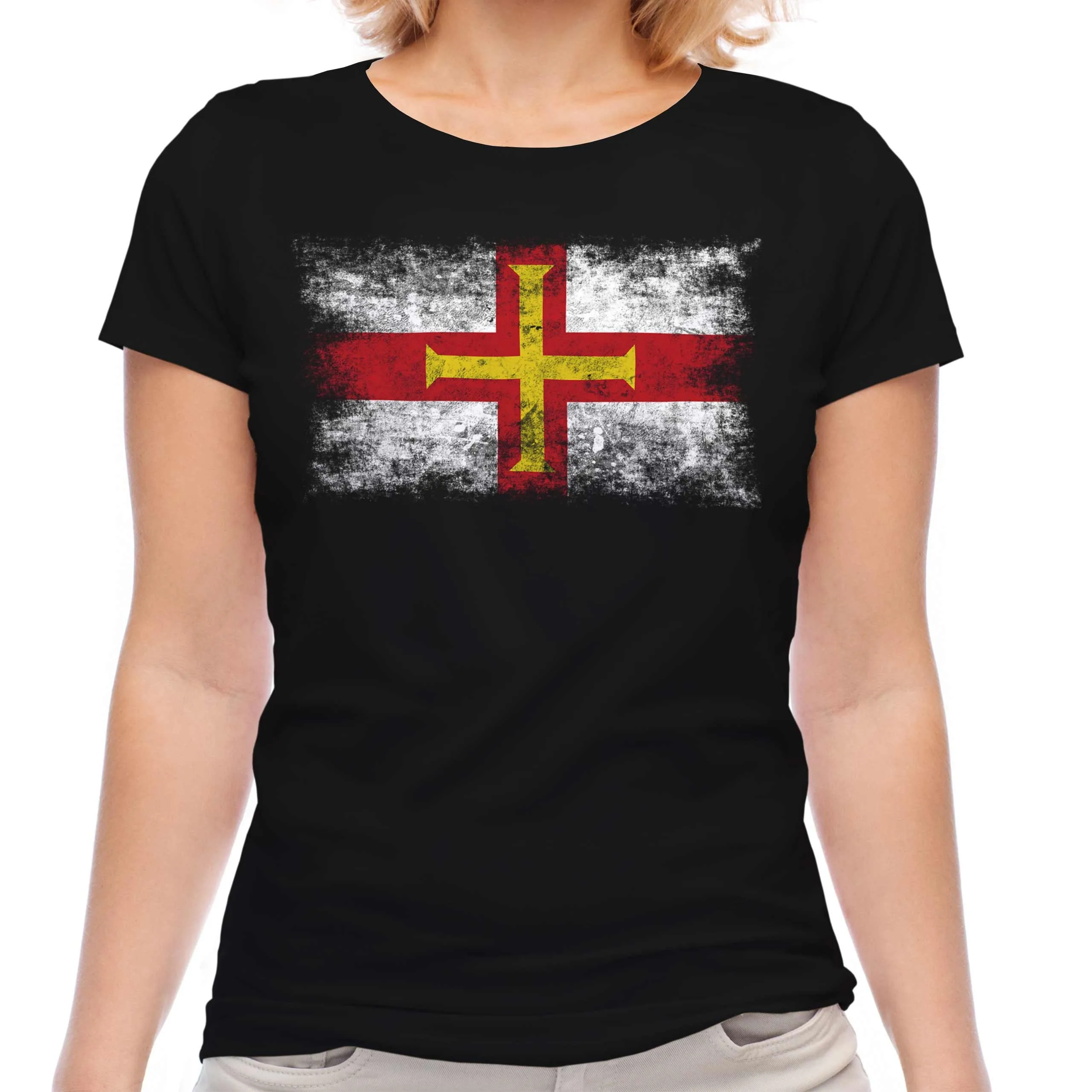 

Guernsey Flag T-Shirt Men Women Short Sleeve Cotton Tees Y2k T-shirt Oversize Tops Summer Shirt Women's Jersey Outdoor Clothing