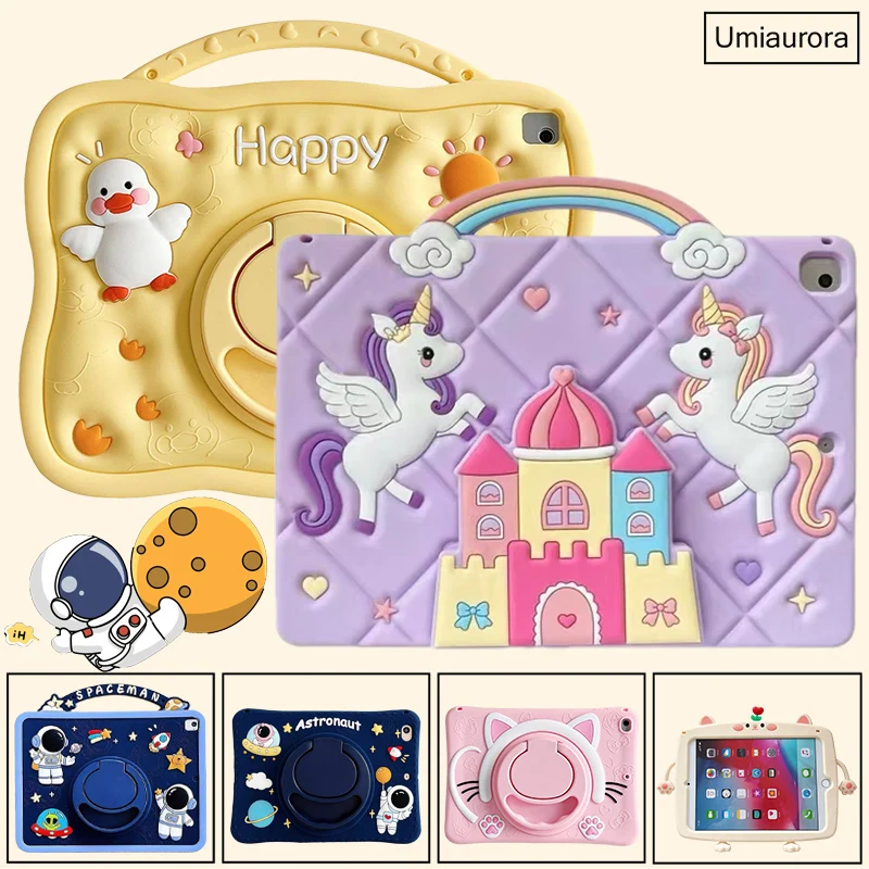 

For Huawei MatePad 11.5S SE 11 10.4 T10S Honor Pad 8 9 10 12.1 X8a X9 X9a 11.5 inch Kids Cartoon Tablet Case Stand Silicon Funda