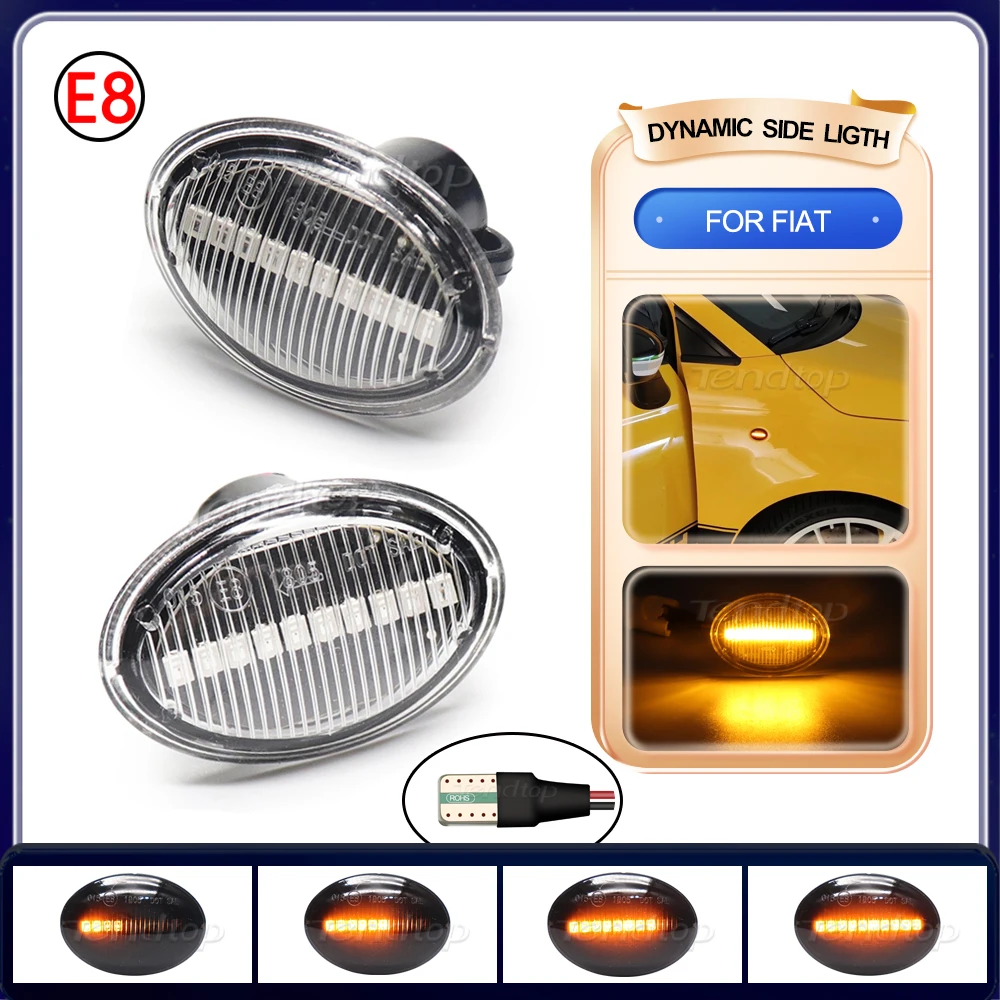 Led Dynamic Turn Signal Light Sequential Side Marker  For FIAT 500 500C 500L LED Dynamic T10 Lamps For Abarth 500 595 695