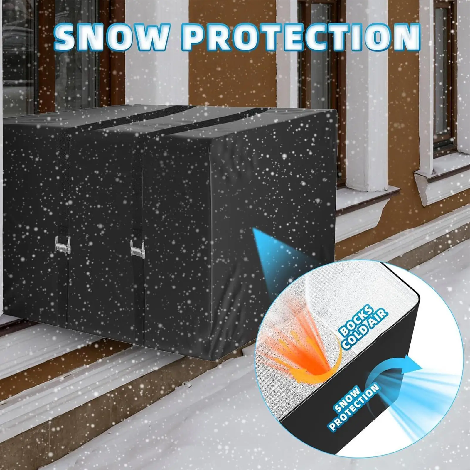 

Чехол для блока переменного тока, внешняя изолированная пленка для кондиционера, пыленепроницаемый водонепроницаемый чехол переменного тока для дома, улицы, патио, подвала, гаража