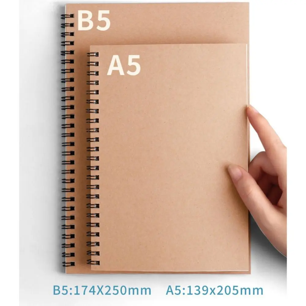 60Sheets/Book Multifunctional A5/B5 Coil Notebook 60Sheets Grids/Blank/Horizontal Line Notepad Spiral Notebook Students Gift