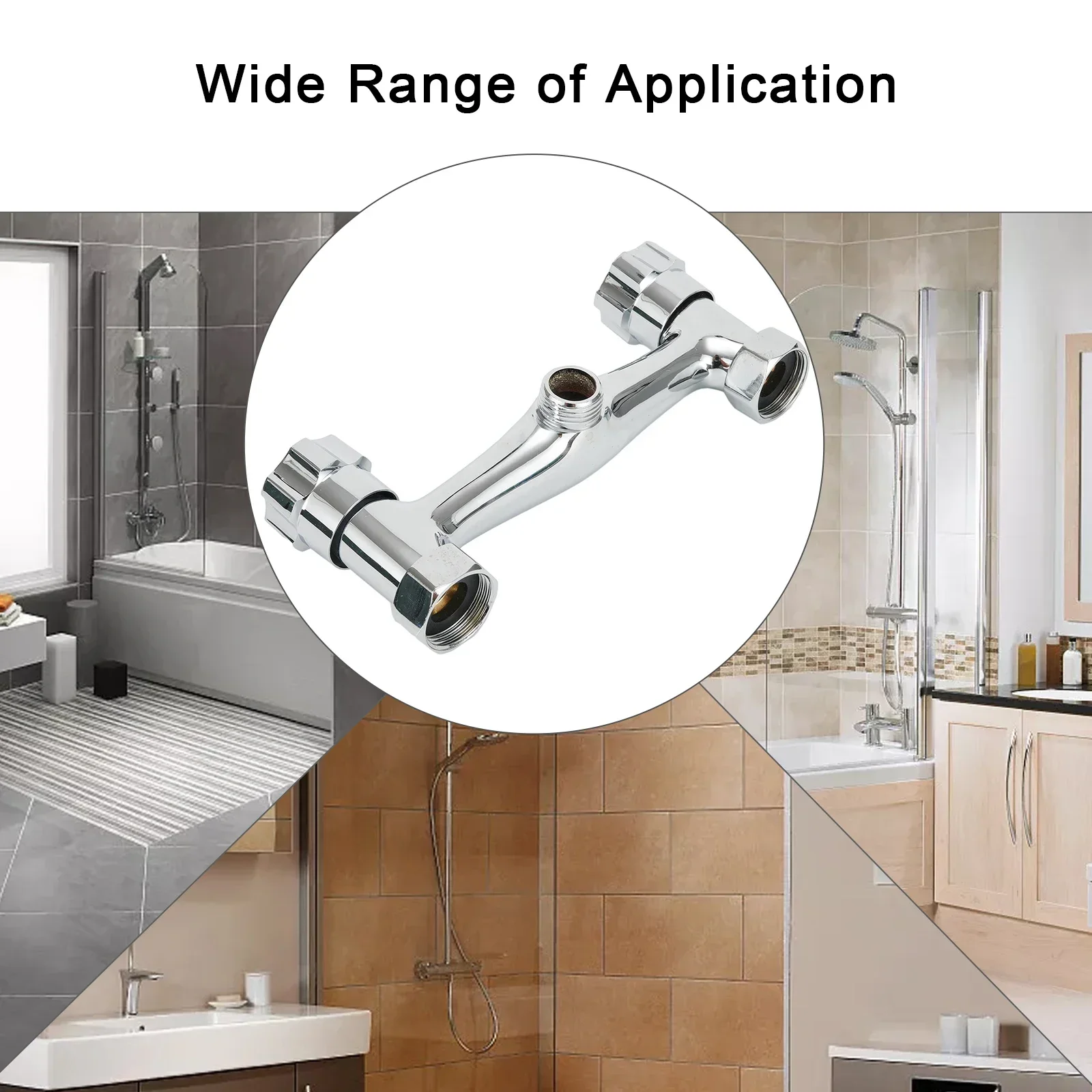 

1 2inch Shower Mixer Valve Stable Performance Twin Outlet Responsive Safe Shower Mixer Taps Valve Water Interface Anti-Reflux