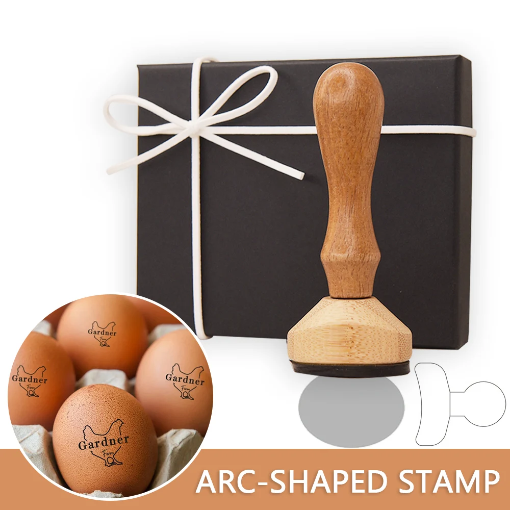 Custom Egg Stamp Chicken Egg Stamp Wooden Stamp Seal Farm Fresh Mini Egg Stamp Personalized Clear Logo Labels For Fresh Eggs